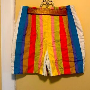 Vintage High Waisted Striped Shorts